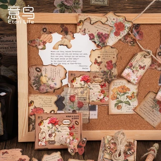 Etori Life 40 Pçs Estilo Retro Carta Texto Adesivo DIY Decorativo Papelaria Álbum Diário Copo Notebook Brinquedo Do Tele
