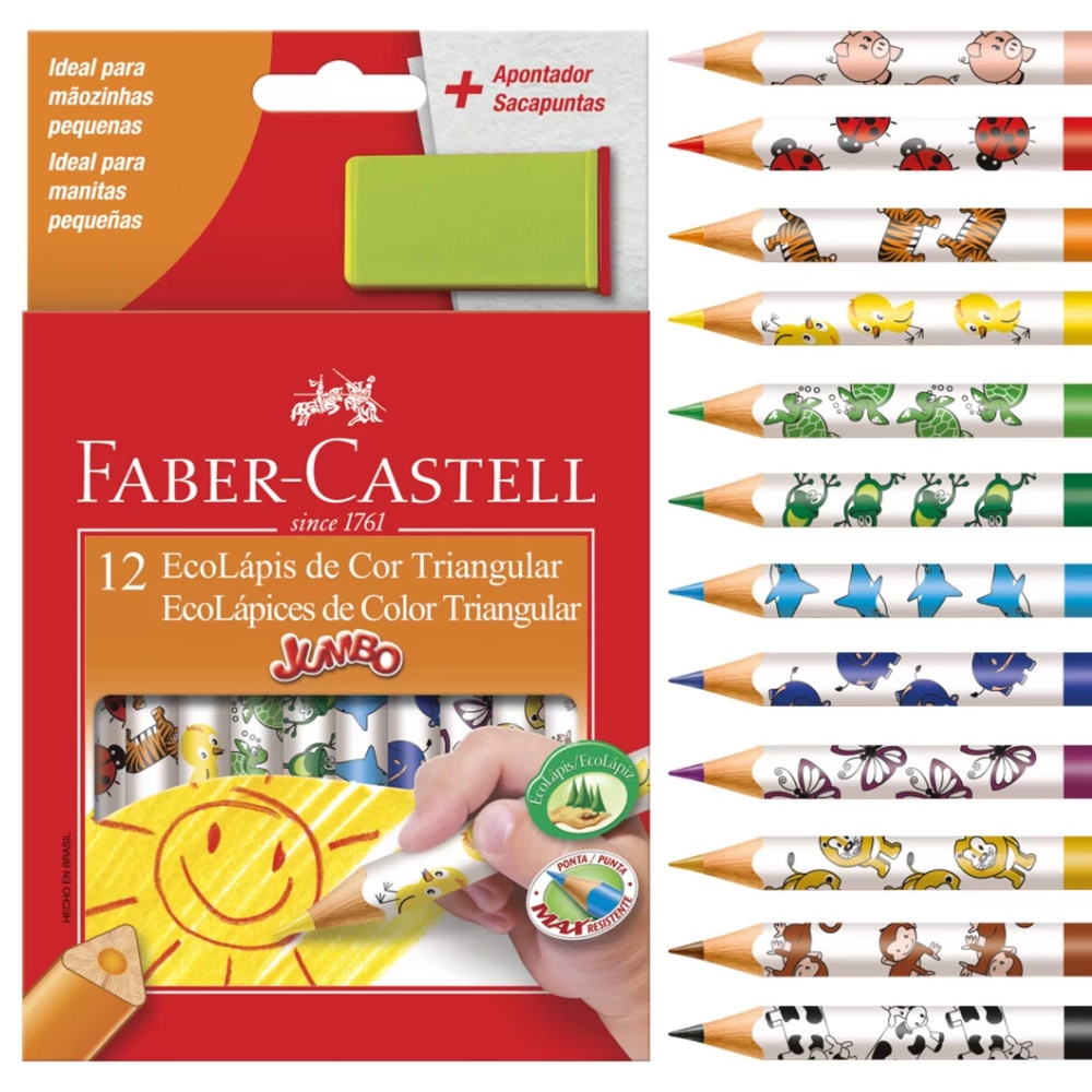 Lápis de cor Multicolor - 12 cores- fabricado pela faber castell! - Ok Vibes