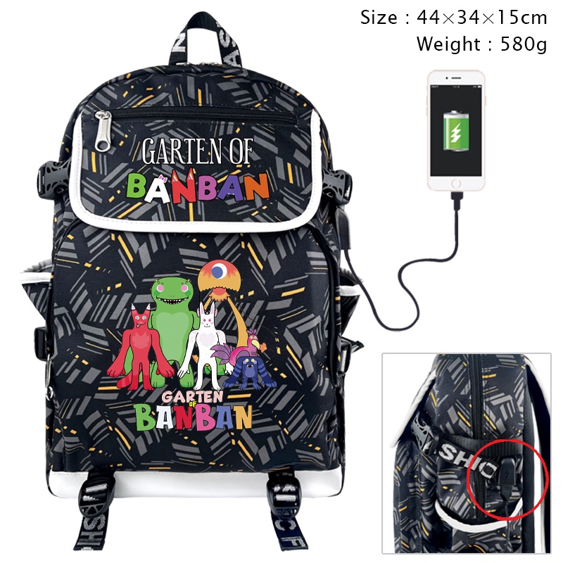 Garten Of Banban Jogo de Terror 3D Print Mochila Crianças Meninas