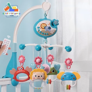 Baby Criby Mobile Rattles Toys Controle Remoto Projeção Estrela Brinquedos Para Dormir Recém-Nascidos Bell Carrossel Musical Toy 0-12M Presentes