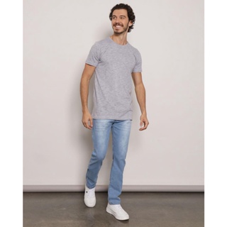Calça Jeans Masculina Com Bolsos Slim Azul