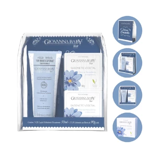 Kit Mini Necessaire Locao 2 Sabonete 90G Blue Giovanna Baby