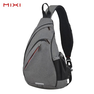 Mixi patente Design homens moda mochila um ombro Sling Bag Crossbody Schoolbag 600D poliéster lona densa impermeável