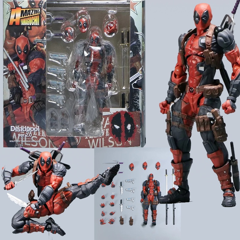 Revoltech Mafex Deadpool 025EX Figura De Ação Figma Figuras Revoltech Mafex Deadpool 025EX Figura De Ação Figma Figuras
