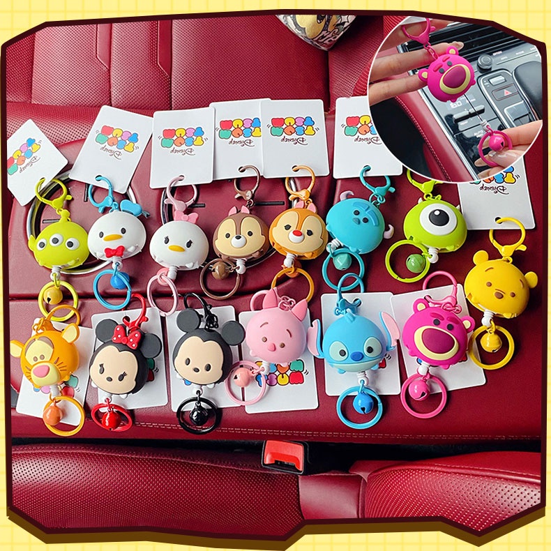 Porta-Chaves Pato Donald Série Fofo Com Crachá Retráctil Para Ornamentos Pingentes De Bolsa