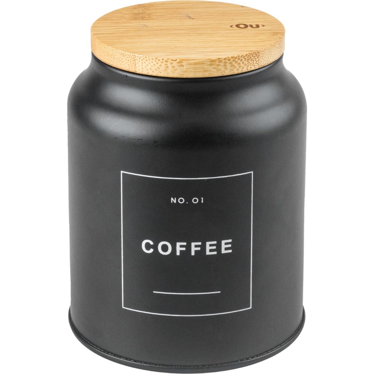 Pote Coffee 1,1l Capacidade Tampa De Bambu Sense Ou - Preto