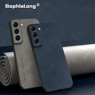 Samsung Galaxy S21 S22 S23 Plus + Capa De Couro Fosco Duro S21 FE À Prova De Choque