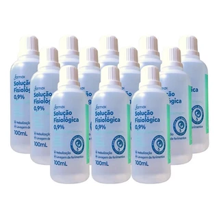 Kit Com 12un Soro Fisiologico 0,9% Com Gotejador 100ml farmax