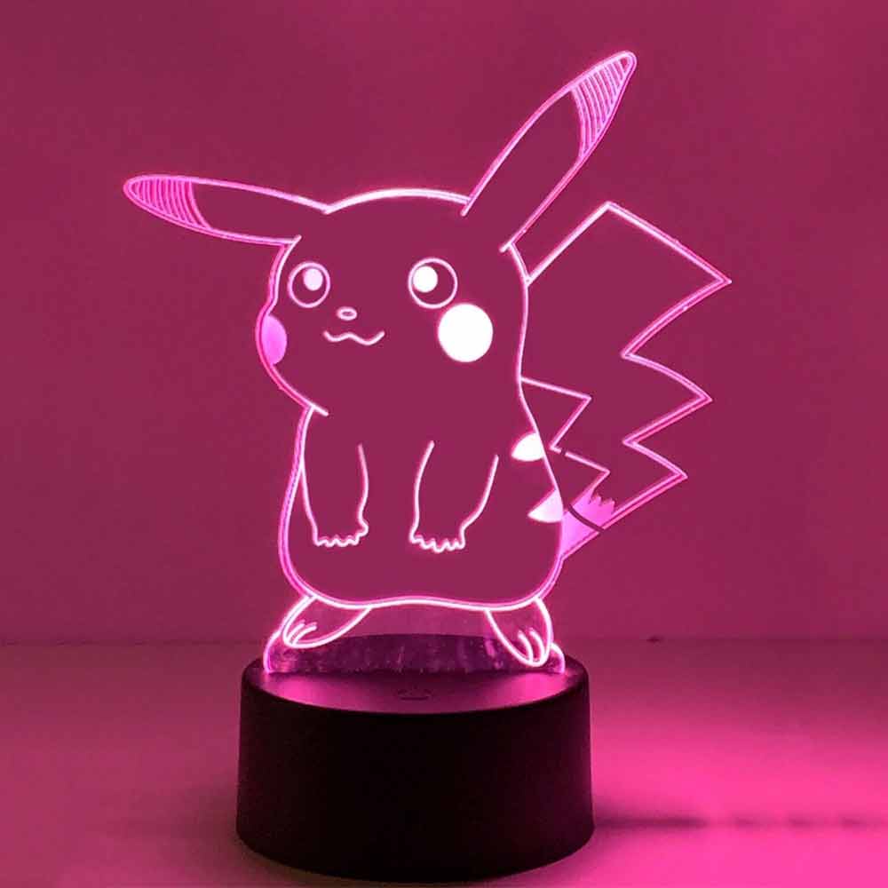 3D Pokemon Picchu Characters, LED Night Light Models, Toys, Children's Room Decoration, Birthday Gifts, Children's Christmas Gifts