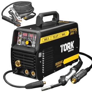 Inversor de Solda Industrial Mig Mag Com Sem Gás Sinérgico Tig MMA 200A Super Tork em Oferta na Shopee