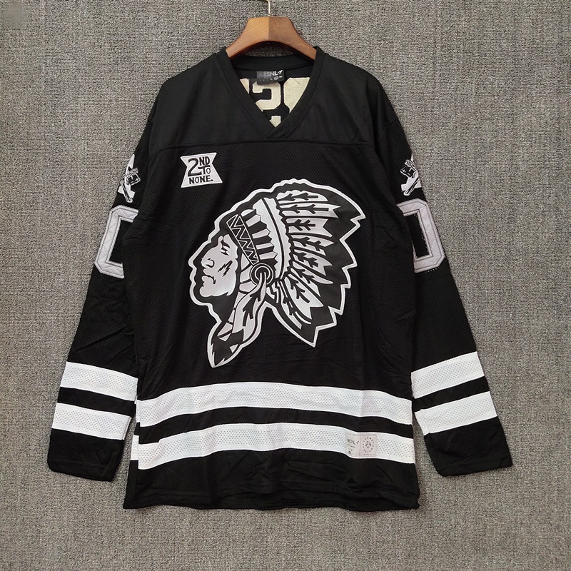 Nhl Hockey Jersey Hockey Jersey Hockey Jersey Retro Street BF Hockey Jersey Street Hop Esportes Jersey Harajuku Manga Longa Solta
