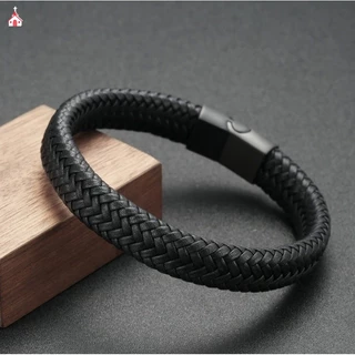 Bracelete Magnética De Couro Trançado De Moda Masculina/Acessórios De Joalheria OY
