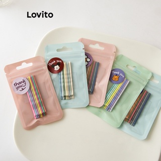 Lovito Grampos De Cabelo Combinados Básicos Lisos Casuais Para Mulheres LFA10002