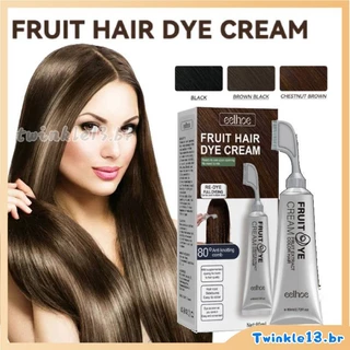 Eelhoe Black Fruit Dyeing Cream Creme de tintura de cabelo com pente 80ml TWIK13
