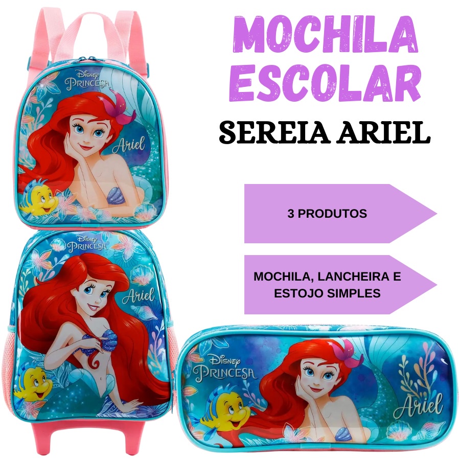 Kit 3 Calcinhas Infantil Estampa Ariel Disney - Compre Agora