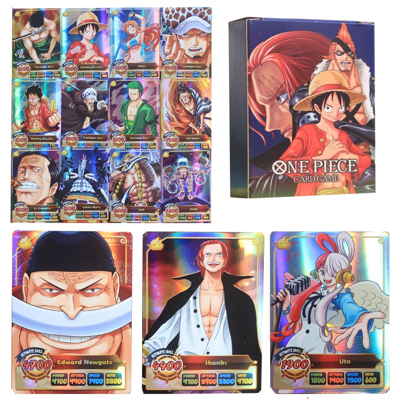 50Pcs/Pack One Piece Card SSR Flash Brilhante Cartões De Coleção