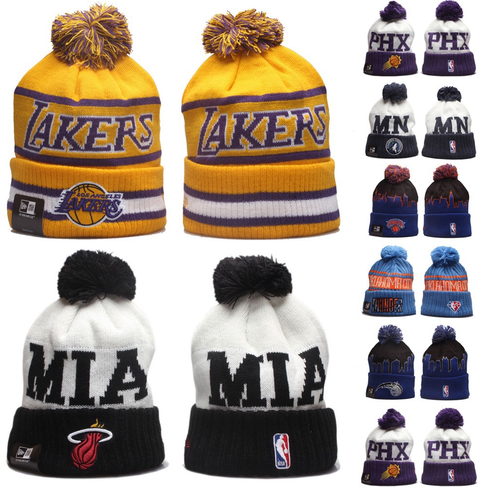 Lã Cap LA Lakers Multi-equipe Inverno Quente Unisex Bordado Malha Chapéu IUZT