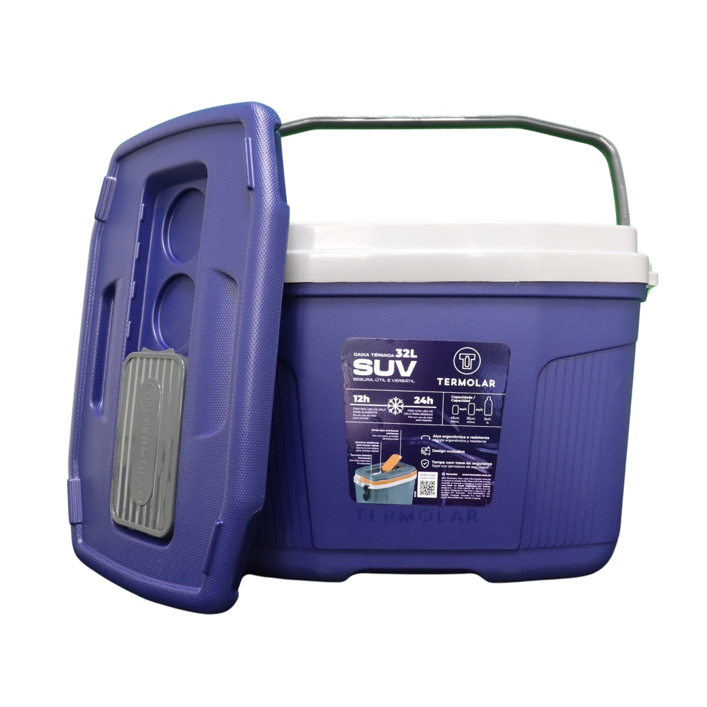 HR スルー 2箱 Caixa Térmica SUV 32 Litros Azul Tech Conservação Térmica 12h sem
