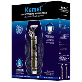 Maquina de barba e cabelo Barbermax Gold Maquina Acabamento Profissional Barba e Cabelo Kemei 1974A
