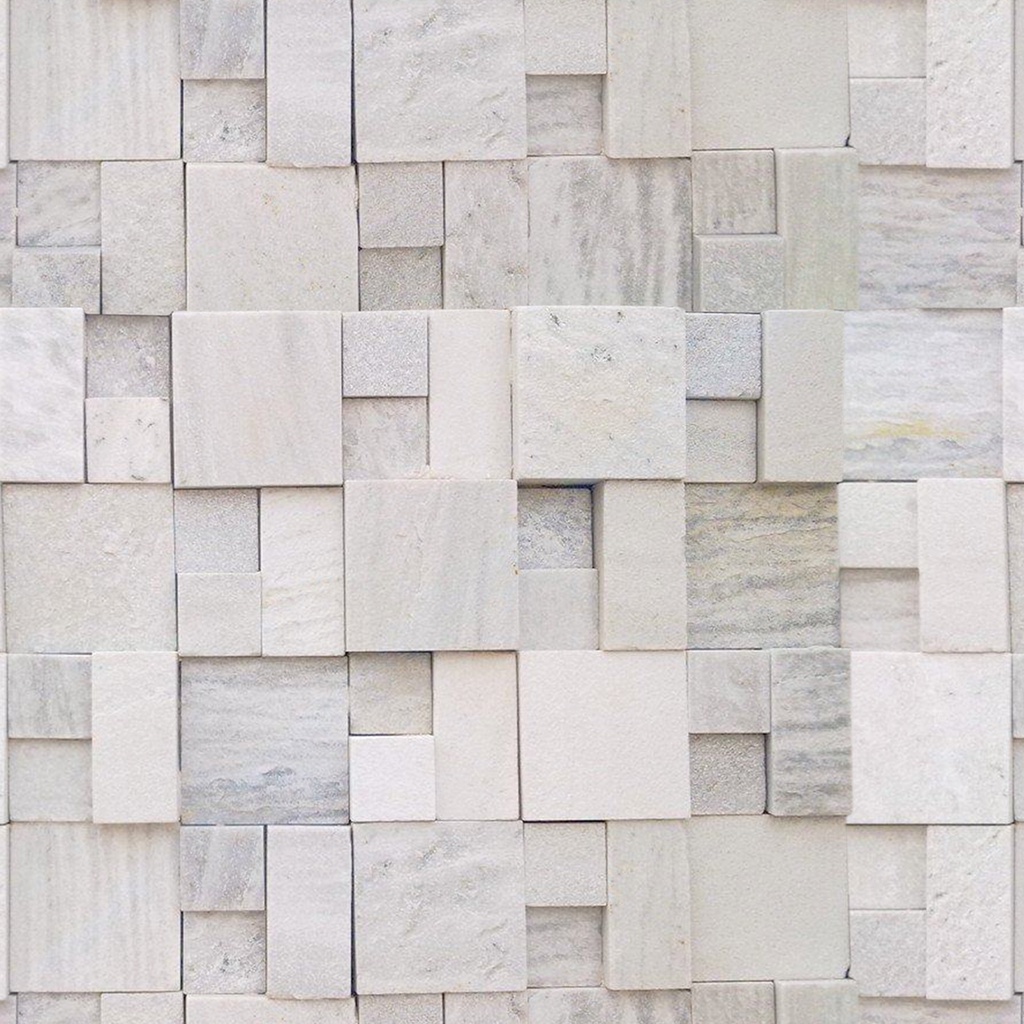 Papel de Parede Blocos Pedras Canjiquinha 3D Lavável 3m