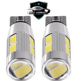 Par De Lampada T10 Pingo Pingao 10 Leds Smd Com Projetor