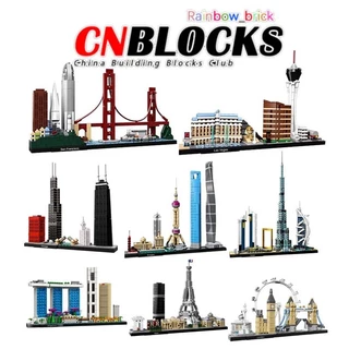 Arquitetura Da Cidade : skyline De Londres De Shanghai Cingapura Modelo De Blocos De Construção Construir Brinquedos Infantis Presentes