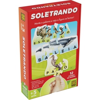 Jogo Soletrando 112 peças madeira MDF Aquarela Brinquedos + 3 anos -  Magazine Stock