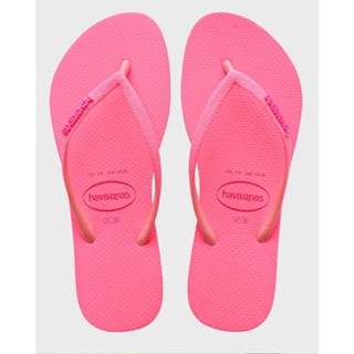 Chinelo Havaianas Feminino Slim Gliter Neon Rosa