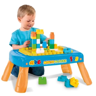Brinquedo Molto Blocks Mesinha Criativa Azul Baby Land 8003 - Cardoso