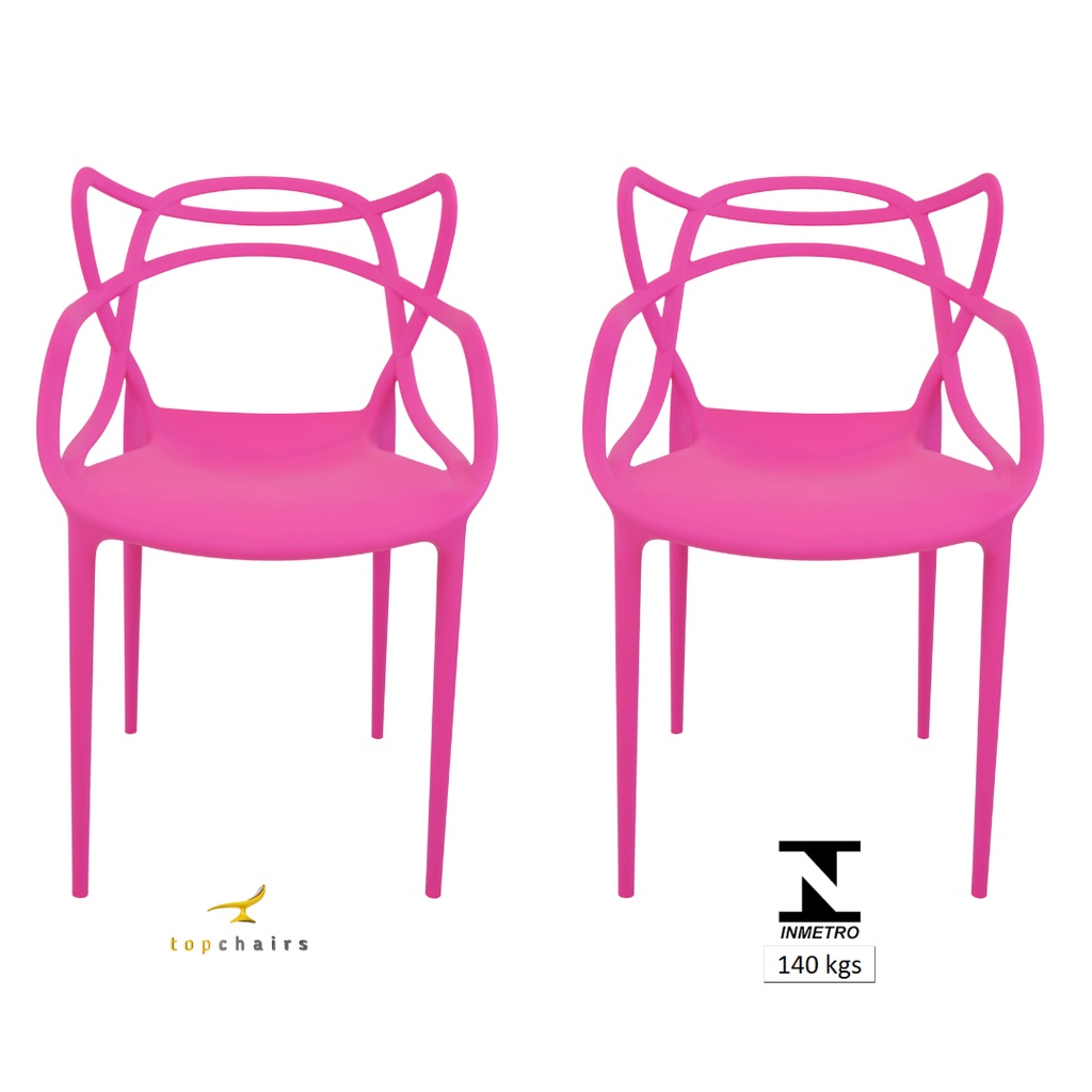 Cadeira Mix Rosa - Kit com 2 | Shopee Brasil