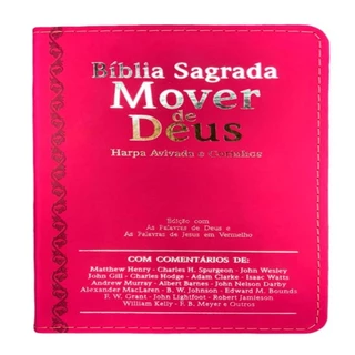 Bíblia Sagrada Mover de Deus | ARC | Letra Extragigante | Harpa e Corinhos | Pink