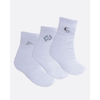 Kit 3 Pares de Meias Masculinas Cano Curto Brancas