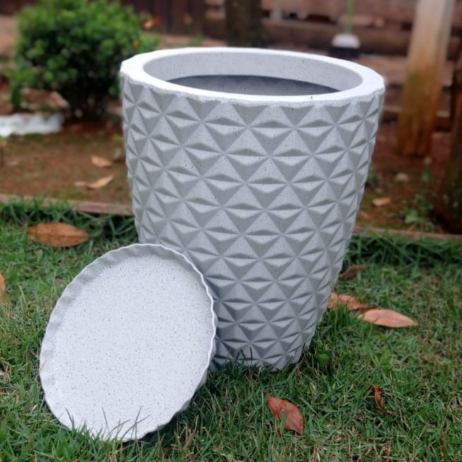 Vaso polietileno para plantas redondo diamante G