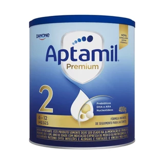 Fórmula Infantil  Aptamil Premium 2 - 6 a 12 Meses Lata 400g em Oferta na Shopee
