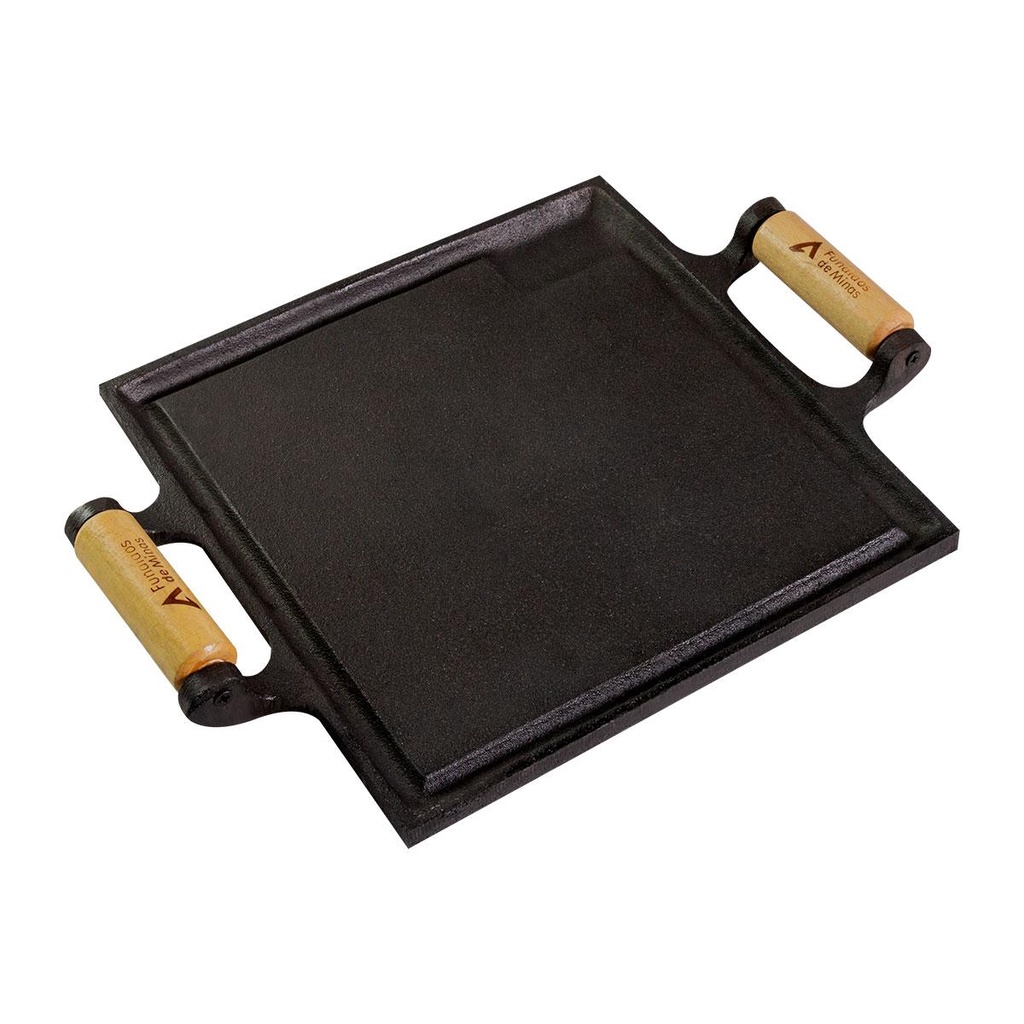 Chapa Bifeteira Retangular Em Ferro Fundido 25x25cm