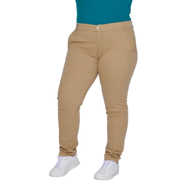 Calça Feminina Sarja Esporte Fino Bege com Bolso Embutido bege | Shopee ...