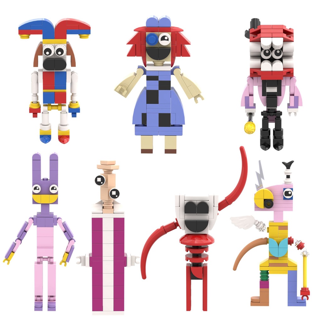 MOC 7 Set The Incrível Blocos De Construção De Circos Digitais Pomni Jax  Cartoon Film Television Brinquedo De Circo Digital Para Crianças Presente  De Natal | Shopee Brasil