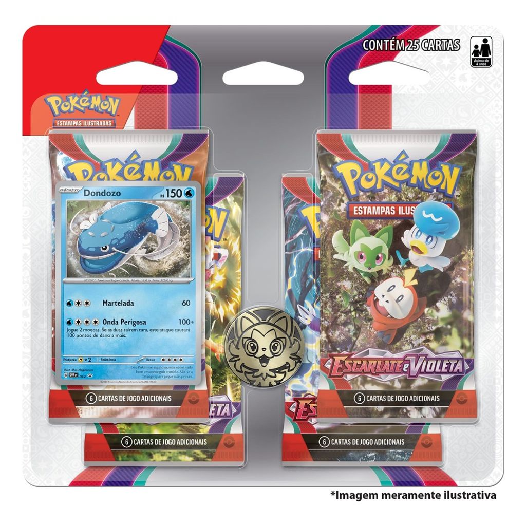 Cartas Pokémon Blister Quadruplo Escarlate e Violeta Dondozo