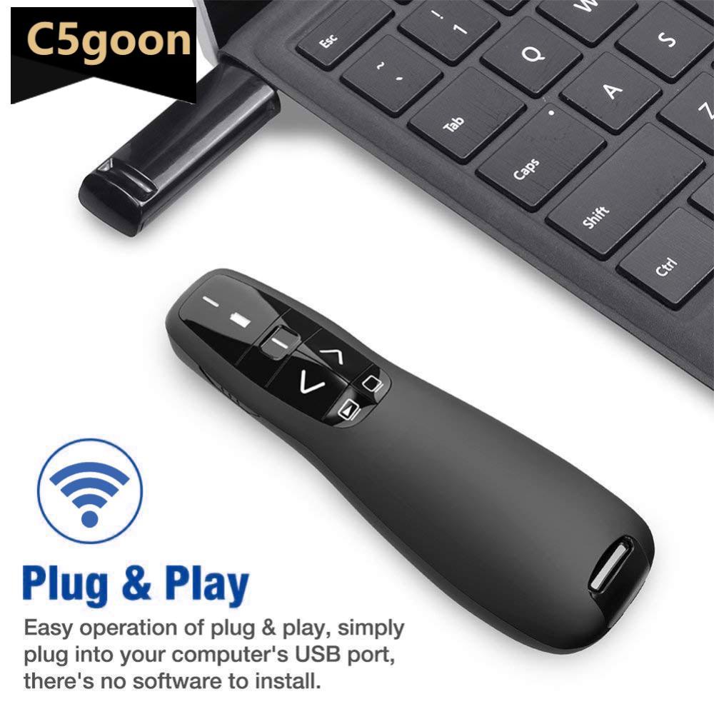 C5GOON 2.4GHz Apresentação Do Powerpoint USB Sem Fio PPT Apontador De ...