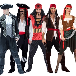 Fantasia de Capitão Jack Supremo Piratas do Caribe, Red,white, Small :  : Moda