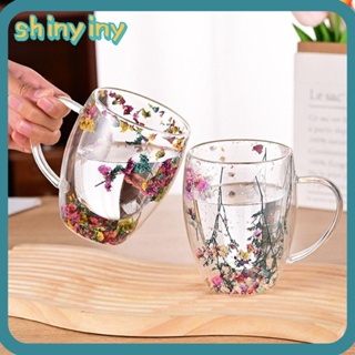 3D Rose Glass Cup with Handle Household Breakfast Cup for Juice Coffee  Clear Mug cute Tea Milk Cup copas de cristal de colores