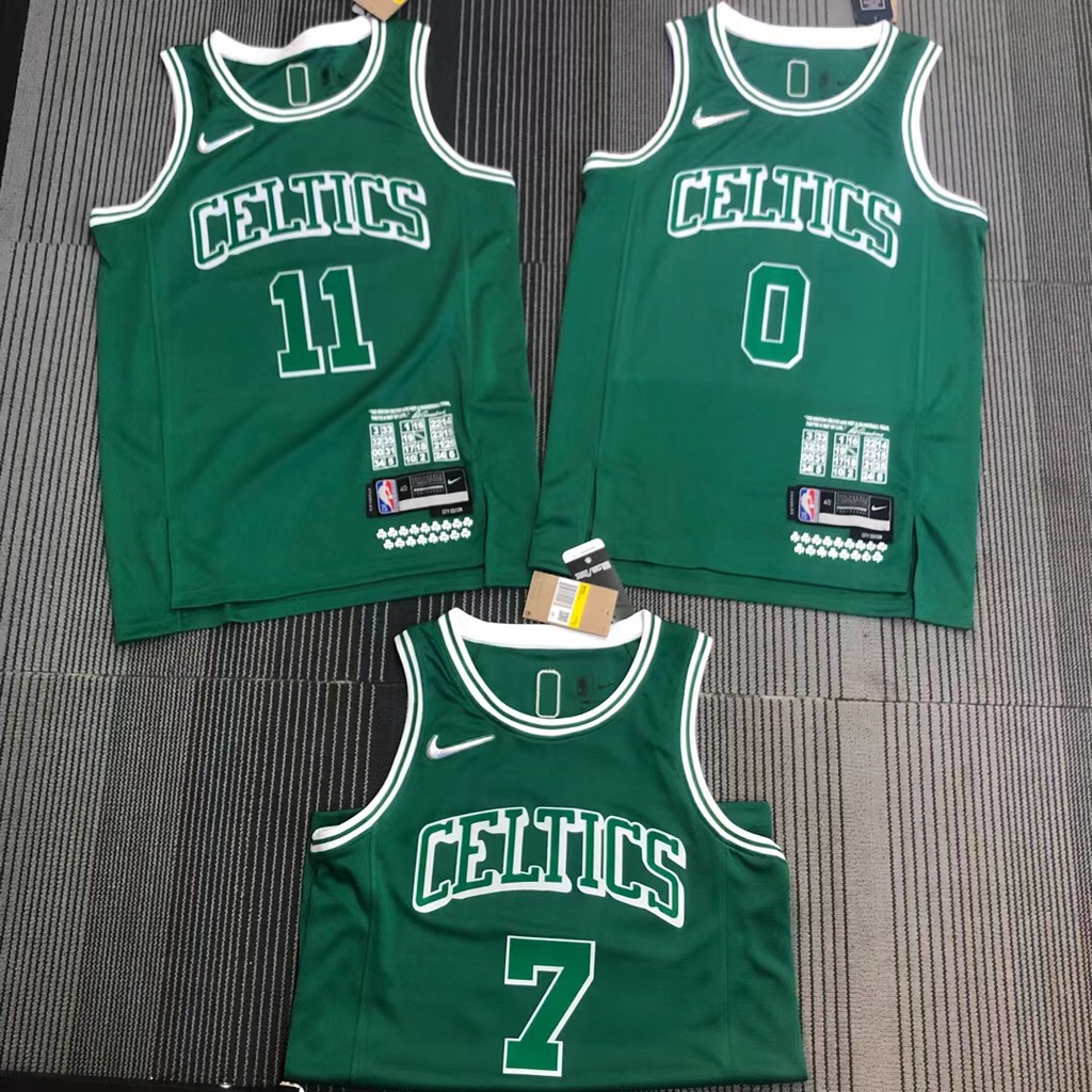 [2022 NBA Boston Celtics 75o Aniversário Basquetebol Jersey Irving Tatum Brown Vest