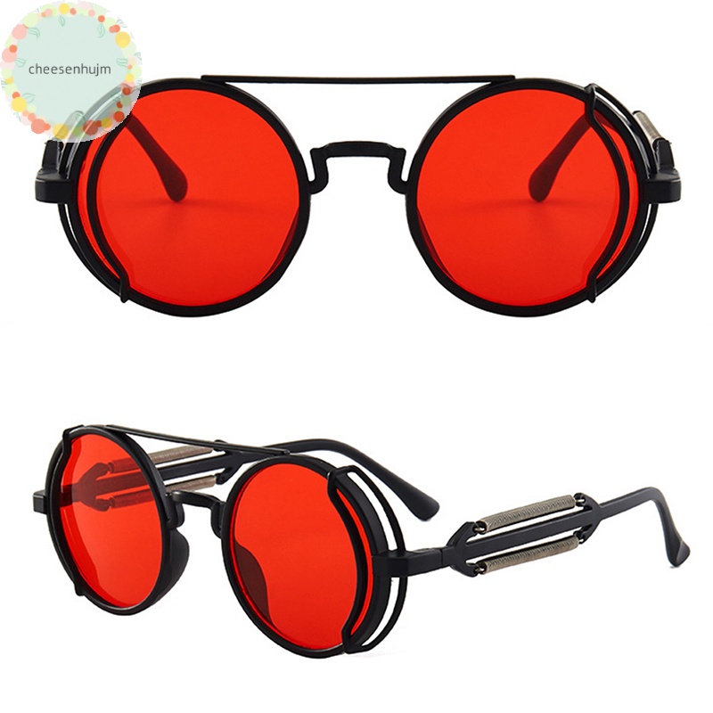 Cheese cheesenhujm Punk Steampunk Óculos De Sol Retro Eyewear Redondos Masculinos Femininos UV400 Sunglasses BR