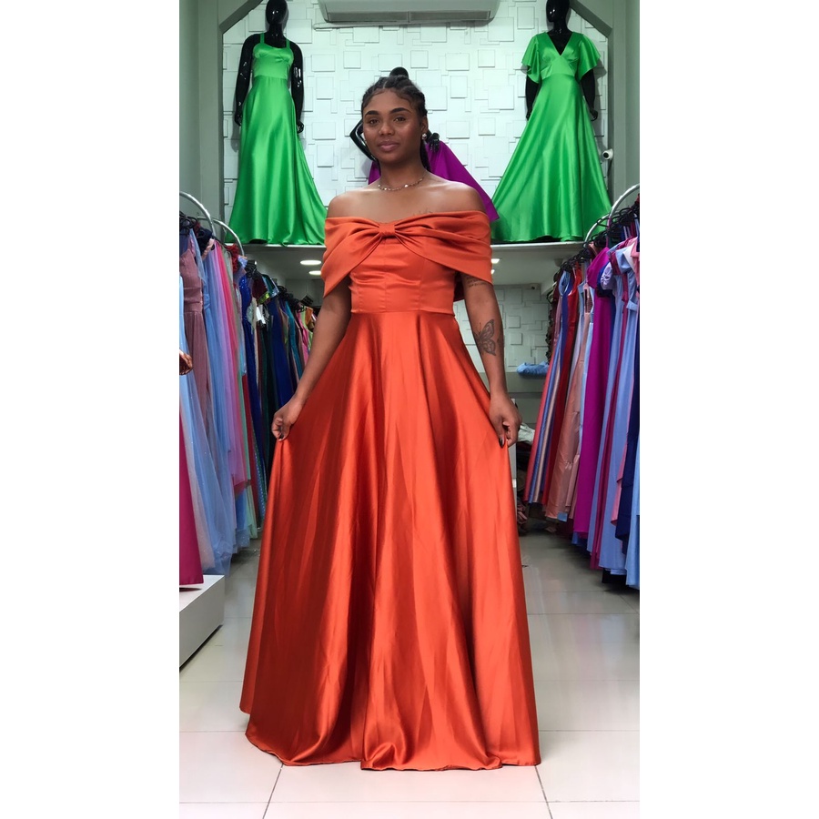 Shop vestido de festa com decote ombro a ombro Hotsell Black Friday