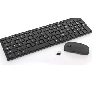 Kit K06 Teclado E Mouse Sem Fio 2.4ghz 3200dpi Óptico