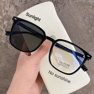 Óculos Fotocrômicos Anti-Radiação Prontos Para Mulheres Homens Lentes Substituíveis Molduras De Vidro