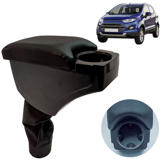Encosto Descanso de Braço Apoio Ecosport 13 a 17 com Porta Objetos Eco Couro Porta Copos