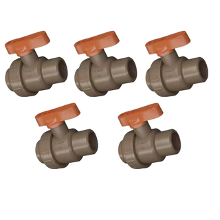 Pacote 5 unid Registro Esfera Soldável União 32mm Fortlev em Oferta na Shopee