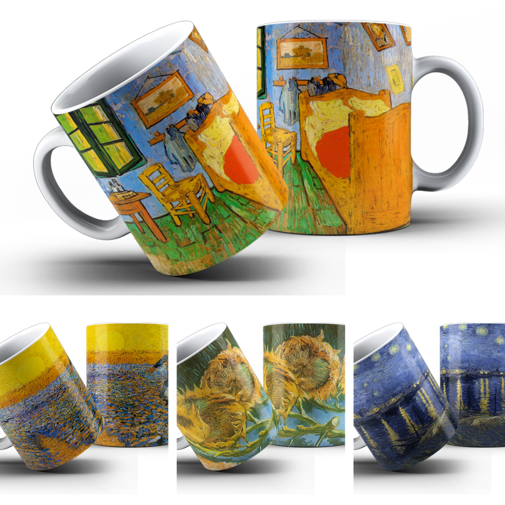 Caneca Vincent van Gogh Porcelana Cerâmica Presente Coleção Café Xícara ...