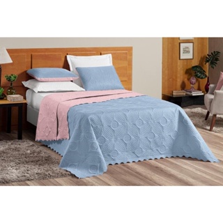 Cobre Leito 03Pçs Dupla Face Liso Colors Queen Malha 100% Poliéster Promoção Matelassê